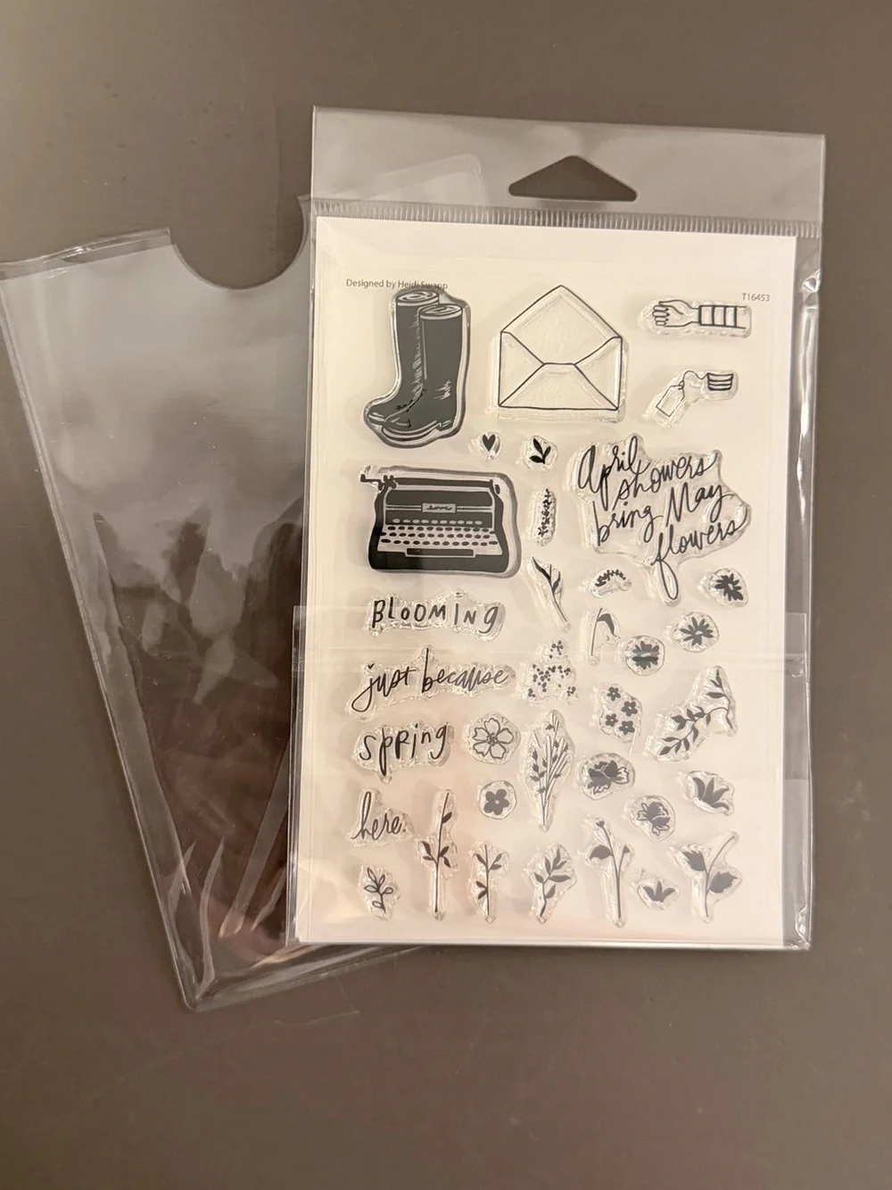 Heidi Swapp 4X6 Spring Flowers Stamp Set